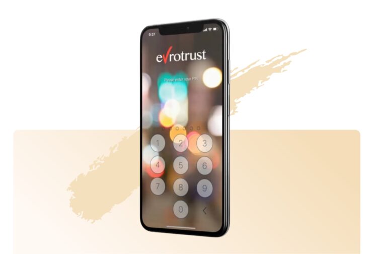registration instructions for the evrotrust mobile app