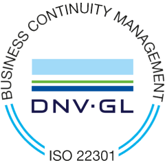 DNV-GL ISO 22301 certificate